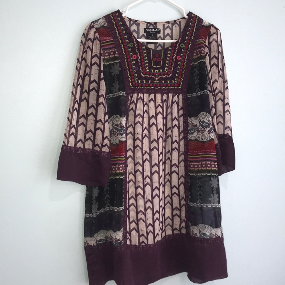 Sheer, Patterned Dress